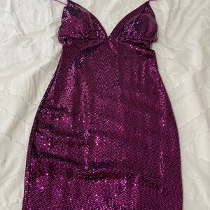 Purple shinny dress